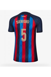 Fotbalové Dres Barcelona Sergio Busquets #5 Dámské Domácí Oblečení 2022-23 Krátký Rukáv